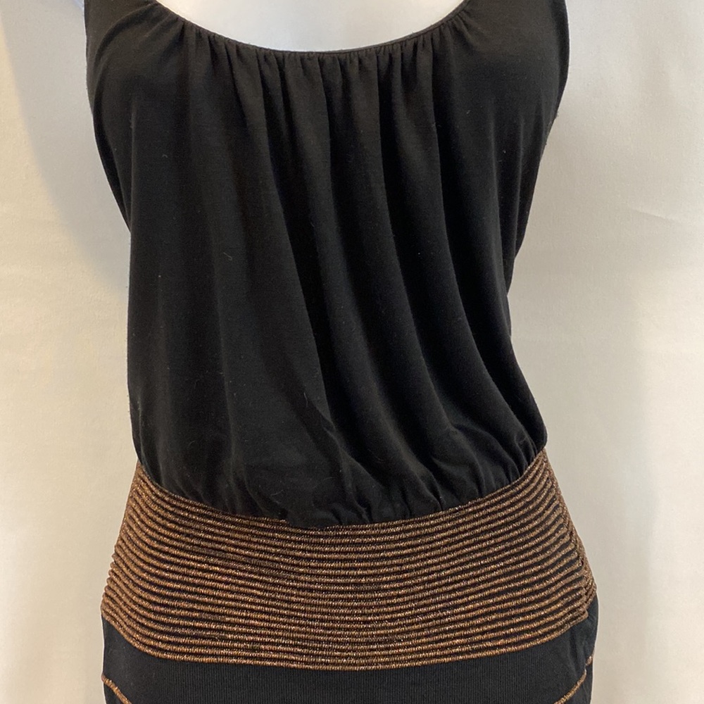 Arden B sleeveless Bodycon dress with bronze metallic decor size M - Picture 4 of 11